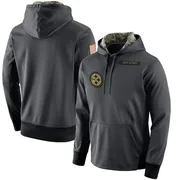 Anthracite Men's Pittsburgh Steelers Salute to Service Player Performance Hoodie