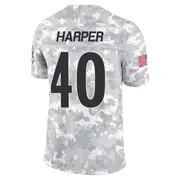 Arctic Camo Men's Devin Harper Pittsburgh Steelers Limited 2024 Salute to Service Jersey