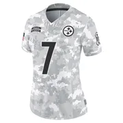 Arctic Camo Women's Ben Roethlisberger Pittsburgh Steelers Limited 2024 Salute to Service Jersey