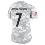 Arctic Camo Women's Ben Roethlisberger Pittsburgh Steelers Limited 2024 Salute to Service Jersey