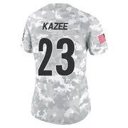 Arctic Camo Women's Damontae Kazee Pittsburgh Steelers Limited 2024 Salute to Service Jersey