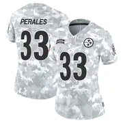 Arctic Camo Women's David Perales Pittsburgh Steelers Limited 2024 Salute to Service Jersey