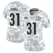 Arctic Camo Women's Donnie Shell Pittsburgh Steelers Limited 2024 Salute to Service Jersey