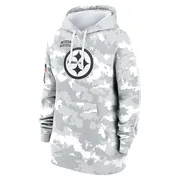 Arctic Camo Women's Pittsburgh Steelers 2024 Salute To Service Club Fleece Pullover Hoodie