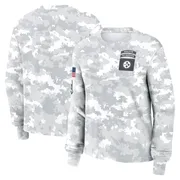 Arctic Camo Women's Pittsburgh Steelers 2024 Salute To Service Long Sleeve T-Shirt