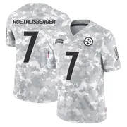 Arctic Camo Youth Ben Roethlisberger Pittsburgh Steelers Limited 2024 Salute to Service Jersey