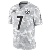 Arctic Camo Youth Ben Roethlisberger Pittsburgh Steelers Limited 2024 Salute to Service Jersey