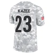 Arctic Camo Youth Damontae Kazee Pittsburgh Steelers Limited 2024 Salute to Service Jersey