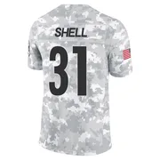 Arctic Camo Youth Donnie Shell Pittsburgh Steelers Limited 2024 Salute to Service Jersey