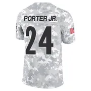 Arctic Camo Youth Joey Porter Jr. Pittsburgh Steelers Limited 2024 Salute to Service Jersey