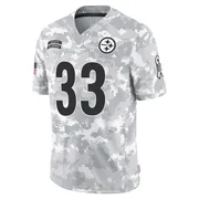 Arctic Camo Youth Merril Hoge Pittsburgh Steelers Limited 2024 Salute to Service Jersey