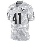 Arctic Camo Youth Payton Wilson Pittsburgh Steelers Limited 2024 Salute to Service Jersey