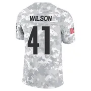 Arctic Camo Youth Payton Wilson Pittsburgh Steelers Limited 2024 Salute to Service Jersey