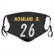 Black Anthony McFarland Jr. Pittsburgh Steelers Washable & Reusable Face Mask With PM2.5 Filter