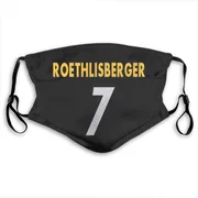 Black Ben Roethlisberger Pittsburgh Steelers Washable & Reusable Face Mask With PM2.5 Filter