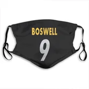 Black Chris Boswell Pittsburgh Steelers Washable & Reusable Face Mask With PM2.5 Filter