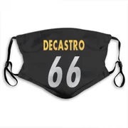 Black David DeCastro Pittsburgh Steelers Washable & Reusable Face Mask With PM2.5 Filter