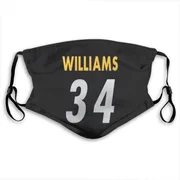 Black DeAngelo Williams Pittsburgh Steelers Washable & Reusable Face Mask With PM2.5 Filter