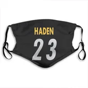 Black Joe Haden Pittsburgh Steelers Washable & Reusable Face Mask With PM2.5 Filter