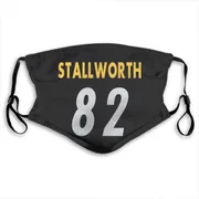 Black John Stallworth Pittsburgh Steelers Washable & Reusable Face Mask With PM2.5 Filter