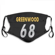 Black L.C. Greenwood Pittsburgh Steelers Washable & Reusable Face Mask With PM2.5 Filter