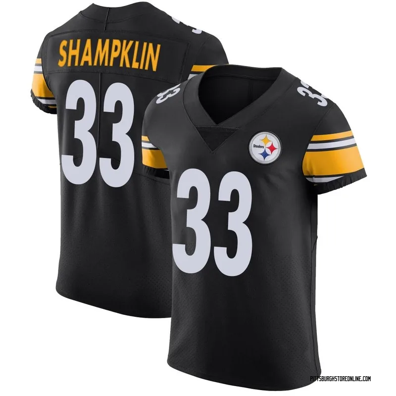 Black Men's Aaron Shampklin Pittsburgh Steelers Elite Team Color Vapor Untouchable Jersey