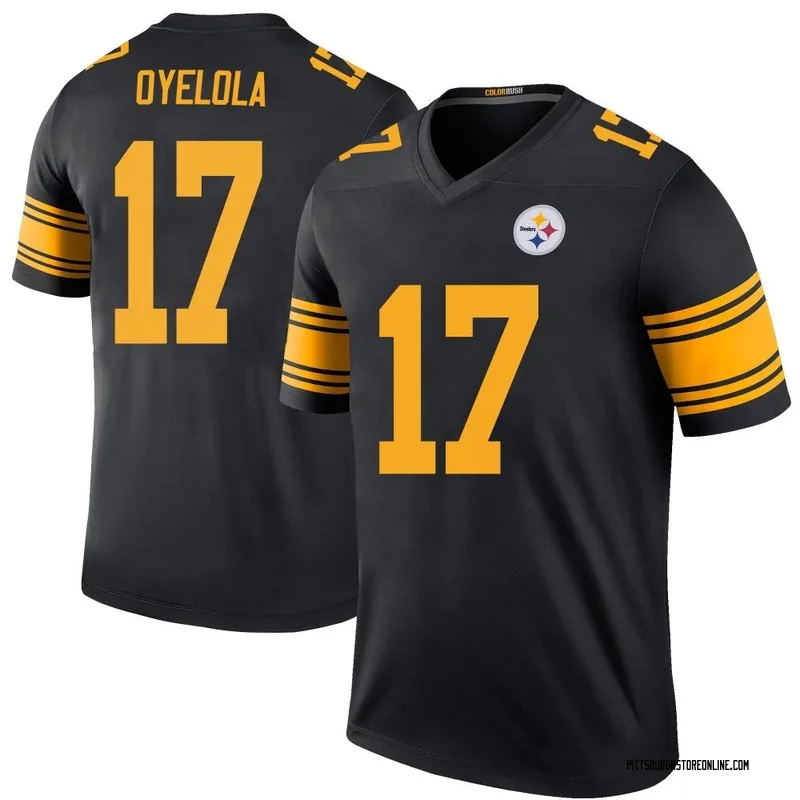 Black Men's Ayo Oyelola Pittsburgh Steelers Legend Color Rush Jersey