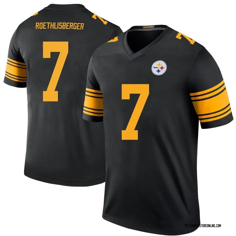 Black Men's Ben Roethlisberger Pittsburgh Steelers Legend Color Rush Jersey