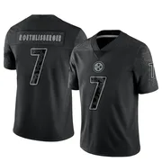 Black Men's Ben Roethlisberger Pittsburgh Steelers Limited Reflective Jersey