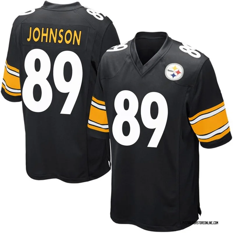 Black Men's Brandon Johnson Pittsburgh Steelers Game Team Color Jersey