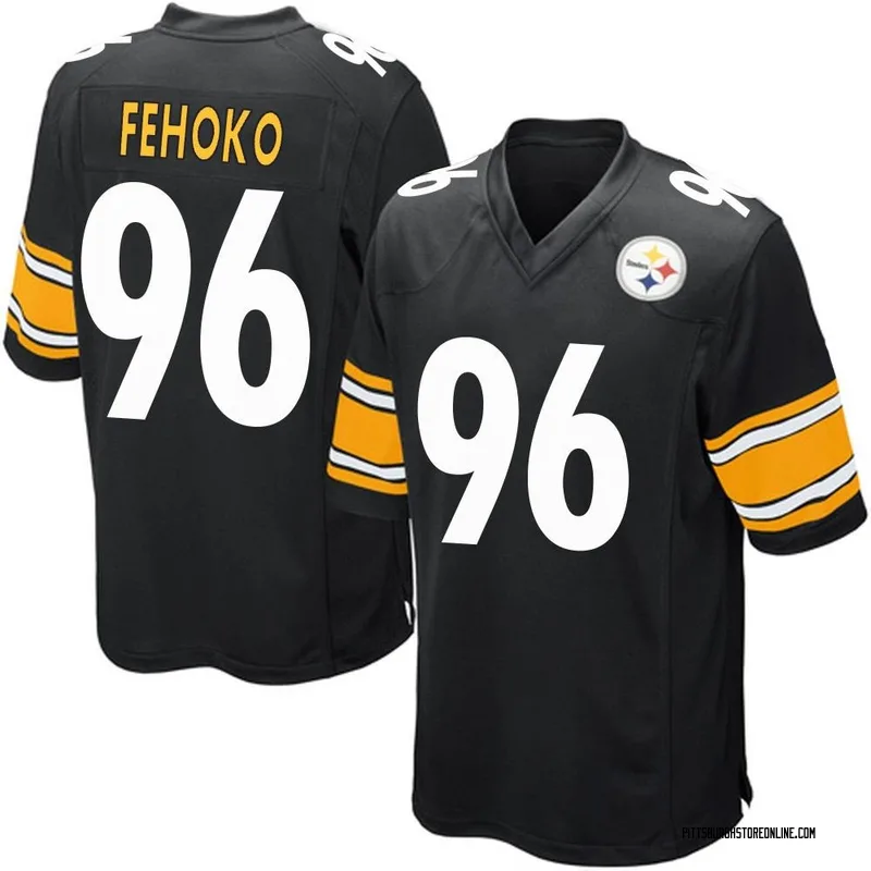 Black Men's Breiden Fehoko Pittsburgh Steelers Game Team Color Jersey