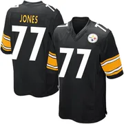 Black Men's Broderick Jones Pittsburgh Steelers Game Team Color Jersey