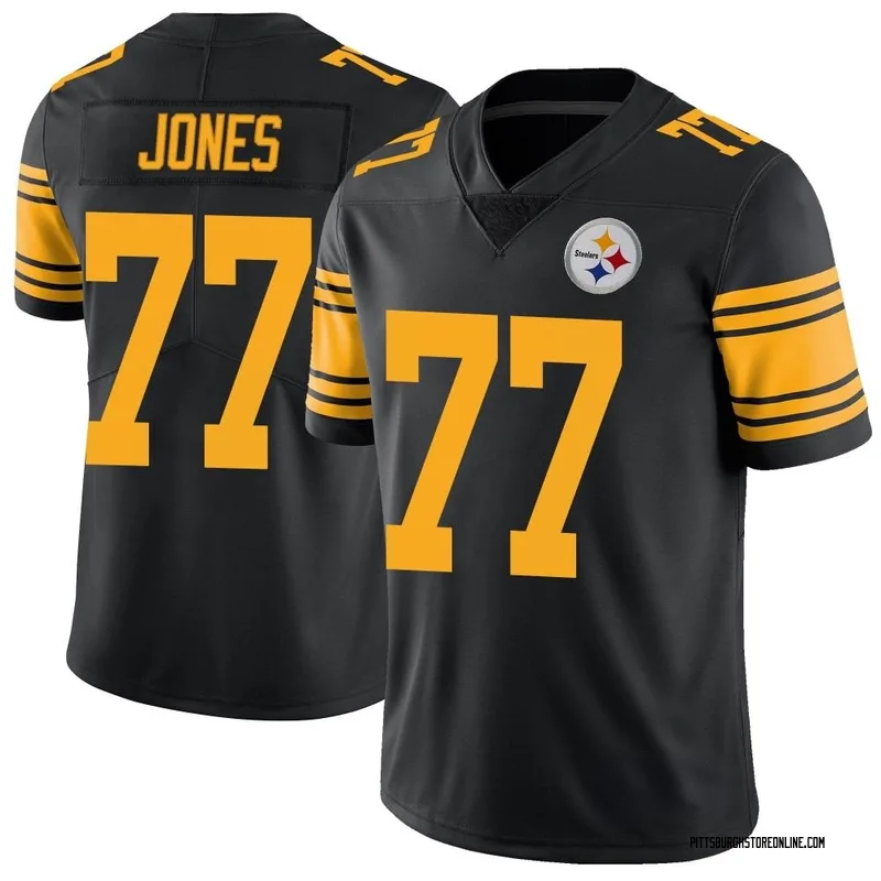 Black Men's Broderick Jones Pittsburgh Steelers Limited Color Rush Jersey