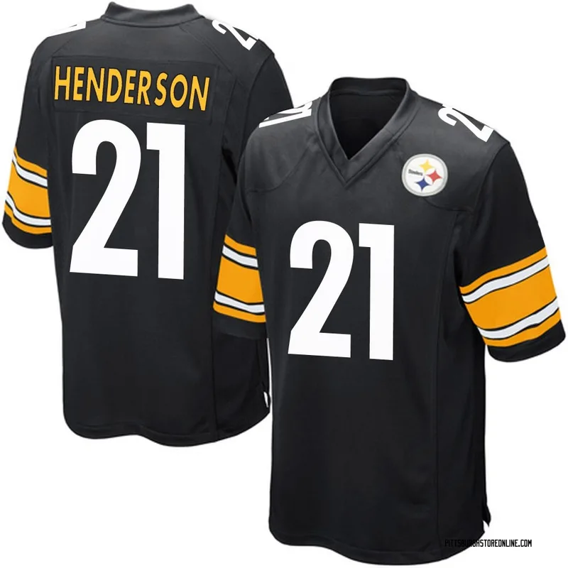 Black Men's C.J. Henderson Pittsburgh Steelers Game Team Color Jersey