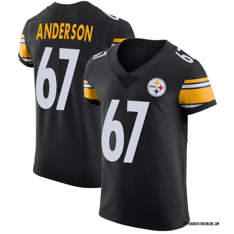 Black Men's Calvin Anderson Pittsburgh Steelers Elite Team Color Vapor Untouchable Jersey