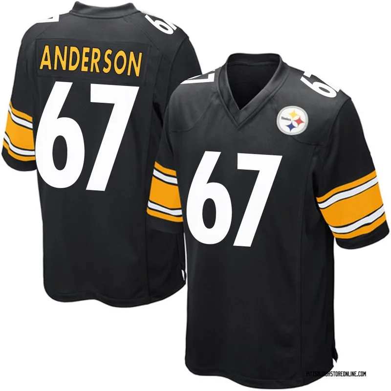 Black Men's Calvin Anderson Pittsburgh Steelers Game Team Color Jersey