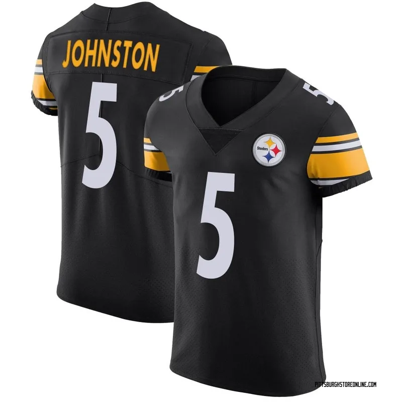 Black Men's Cameron Johnston Pittsburgh Steelers Elite Team Color Vapor Untouchable Jersey