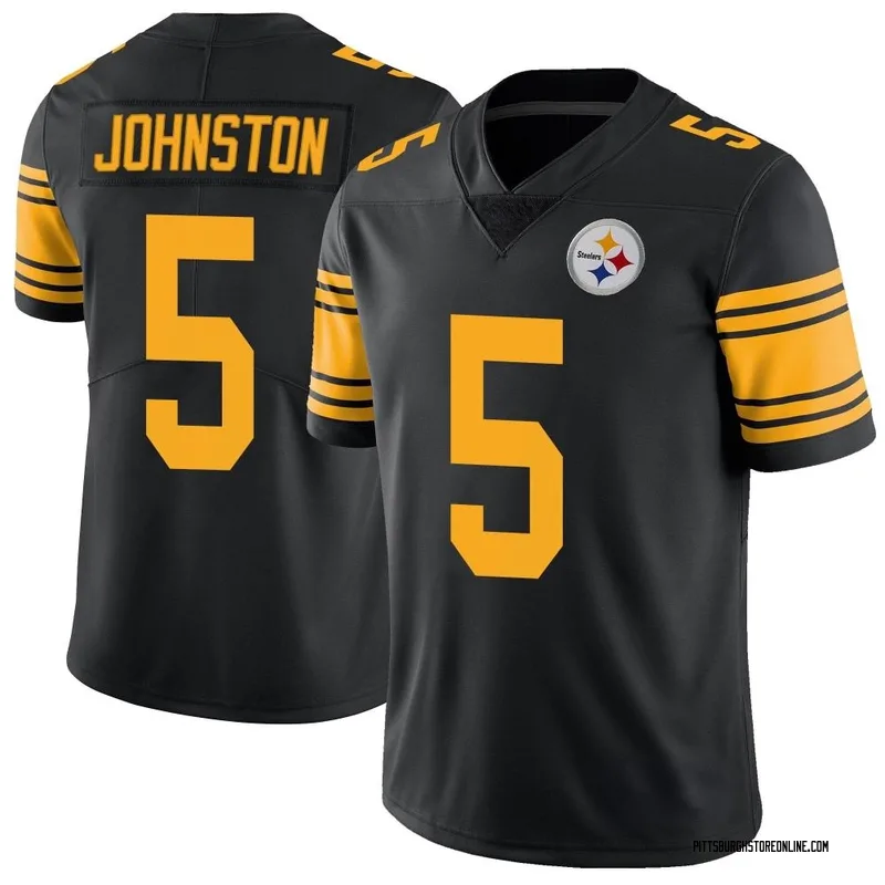 Black Men's Cameron Johnston Pittsburgh Steelers Limited Color Rush Jersey