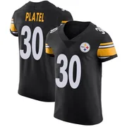 Black Men's Carlins Platel Pittsburgh Steelers Elite Team Color Vapor Untouchable Jersey