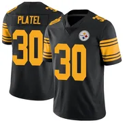 Black Men's Carlins Platel Pittsburgh Steelers Limited Color Rush Jersey