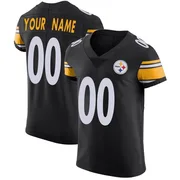 Black Men's Custom Pittsburgh Steelers Elite Team Color Vapor Untouchable Jersey