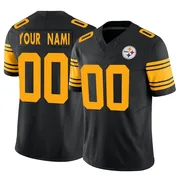 Black Men's Custom Pittsburgh Steelers Limited 2nd Alternate Vapor F.U.S.E. Jersey