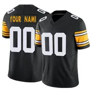 Black Men's Custom Pittsburgh Steelers Limited Alternate Vapor F.U.S.E. Jersey