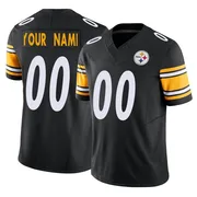 Black Men's Custom Pittsburgh Steelers Limited Vapor F.U.S.E. Jersey