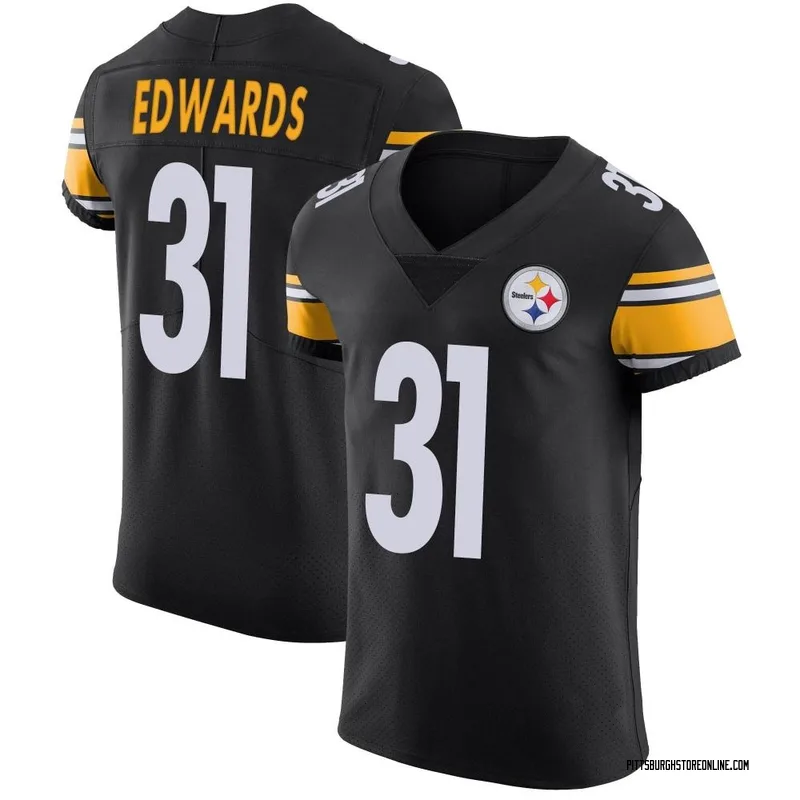 Black Men's Daijun Edwards Pittsburgh Steelers Elite Team Color Vapor Untouchable Jersey