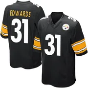 Black Men's Daijun Edwards Pittsburgh Steelers Game Team Color Jersey