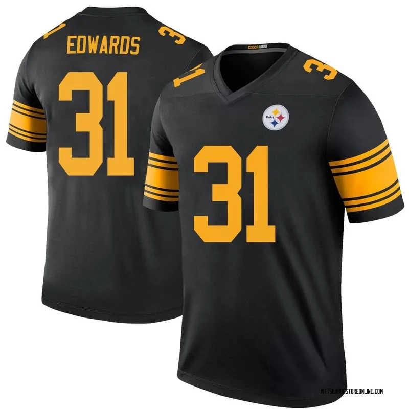 Black Men's Daijun Edwards Pittsburgh Steelers Legend Color Rush Jersey