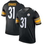 Black Men's Daijun Edwards Pittsburgh Steelers Legend Jersey