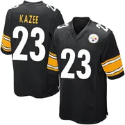 Black Men's Damontae Kazee Pittsburgh Steelers Game Team Color Jersey