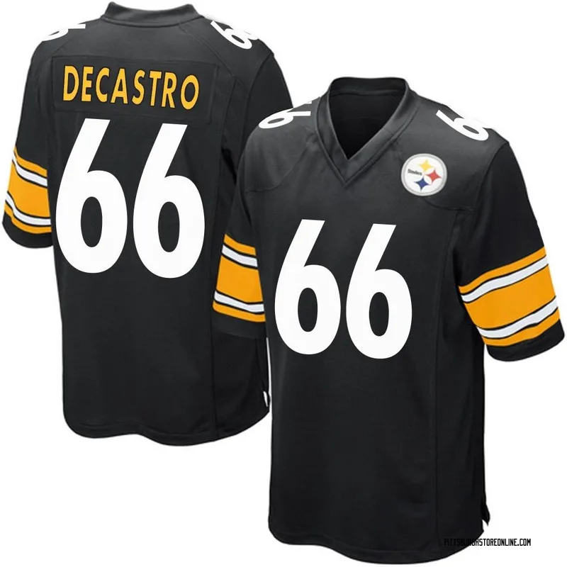 Black Men's David DeCastro Pittsburgh Steelers Game Team Color Jersey